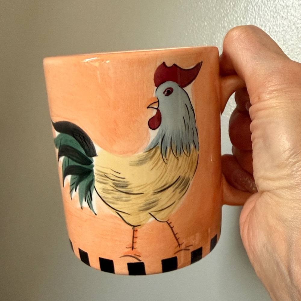 Rooster Ceramic Coffee Mug Set - Picture 6 of 12
